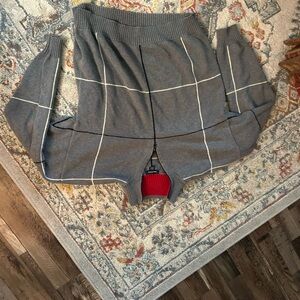 Nautica Gray and Red Sweater